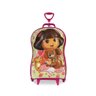 Mochila Rodinhas Dora Aventureira 3D + Lancheira Dora Maxtoy Diplomata Max Toy Dora Aventureira Pets - 3