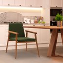 Ver imagem 6 de Cadeira Decorativa Sala de Jantar Sidnei Veludo Verde - Gran Belo
