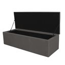 Ver imagem 6 de Kit Cabeceira + Calçadeira Baú Espanha 195cm King Size para Cama Box Suede Cinza - Gat Magazine