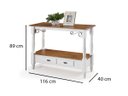 Ver imagem 6 de Aparador Linz Pés Torneados Duas Gavetas 89 x 116 x 40 cm (a X L X P) - Cor Branco - Imbuia Glazer