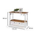 Ver imagem 6 de Aparador Linz Pés Torneados Duas Gavetas 89 x 116 x 40 cm (a X L X P) - Cor Branco - Imbuia Glazer