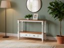 Ver imagem 1 de Aparador Linz Pés Torneados Duas Gavetas 89 x 116 x 40 cm (a X L X P) - Cor Branco - Imbuia Glazer