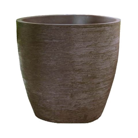 Vaso Planta 40x40 Oval Moderno Polietileno - MARROM CAFE 003