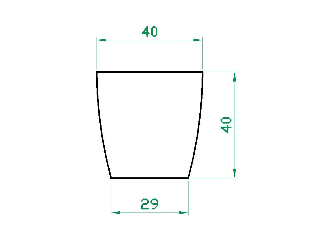 Vaso Planta 40x40 Oval Moderno Polietileno - MARROM CAFE 003 - 2