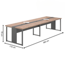 Ver imagem 2 de Mesa de Reunião Grande Fidji para Sala 8 Lugares Noce Preto