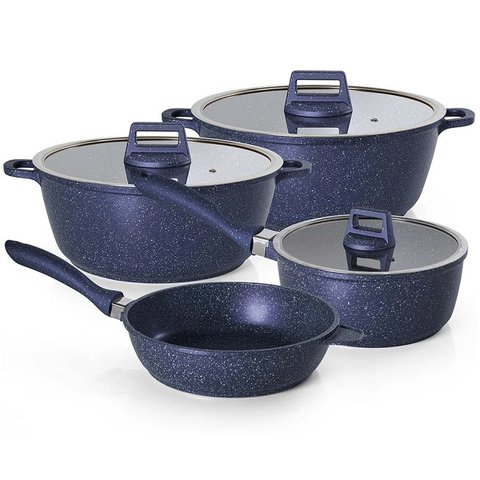 Jogo de Panelas 4 Peças Moda do Chef Graniflon Azul