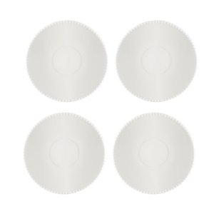 Conjunto 4 Pires Chá Cerâmica 15,2cm Perla Branco