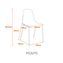 Ver imagem 5 de Kit com 2 Cadeiras Miami com Assento Polipropileno Fratini Rosê