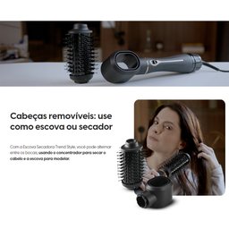 Escova Secadora Elétrica Trend Style 1200w Bivolt Elgin - 6