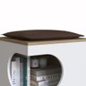 Mesa Lateral de Apoio Casinha para Pet 45cm com Almofada Aveiro Oak/branco Pet013 Completa Móveis - 5