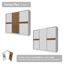 Ver imagem 5 de Guarda Roupa Casal Malta 3 Portas de Correr 4 Gavetas MDF Branco Brilhante Madesa