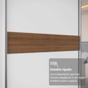 Ver imagem 4 de Guarda Roupa Casal Malta 3 Portas de Correr 4 Gavetas MDF Branco Brilhante Madesa
