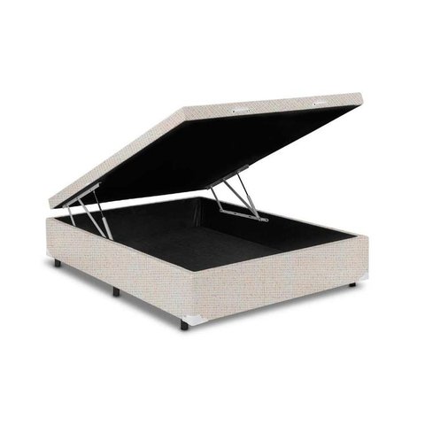 Cama Box Baú Casal Universal Linhão Palha (138x188x35) - Costa Rica