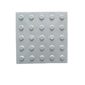 Kit 10 Pçs Piso Tátil Pvc 25x25 Alerta Cinza