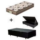 Ver imagem 1 de Cama Box C/ Baú Solteiro + Colchão Mola Ensacada Probel Style Pillow Euro Solteiro 88x188x25cm