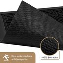 Ver imagem 3 de 1 Tapete Porta Capacho Grego Luxo Antiderrapante Pt 40x60