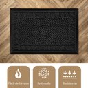 Ver imagem 4 de 1 Tapete Porta Capacho Grego Luxo Antiderrapante Pt 40x60