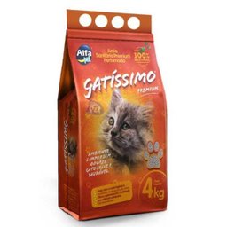 Areia Higiênica Para Gatos Perfumada Lavanda Gatissimo 4kg - 1