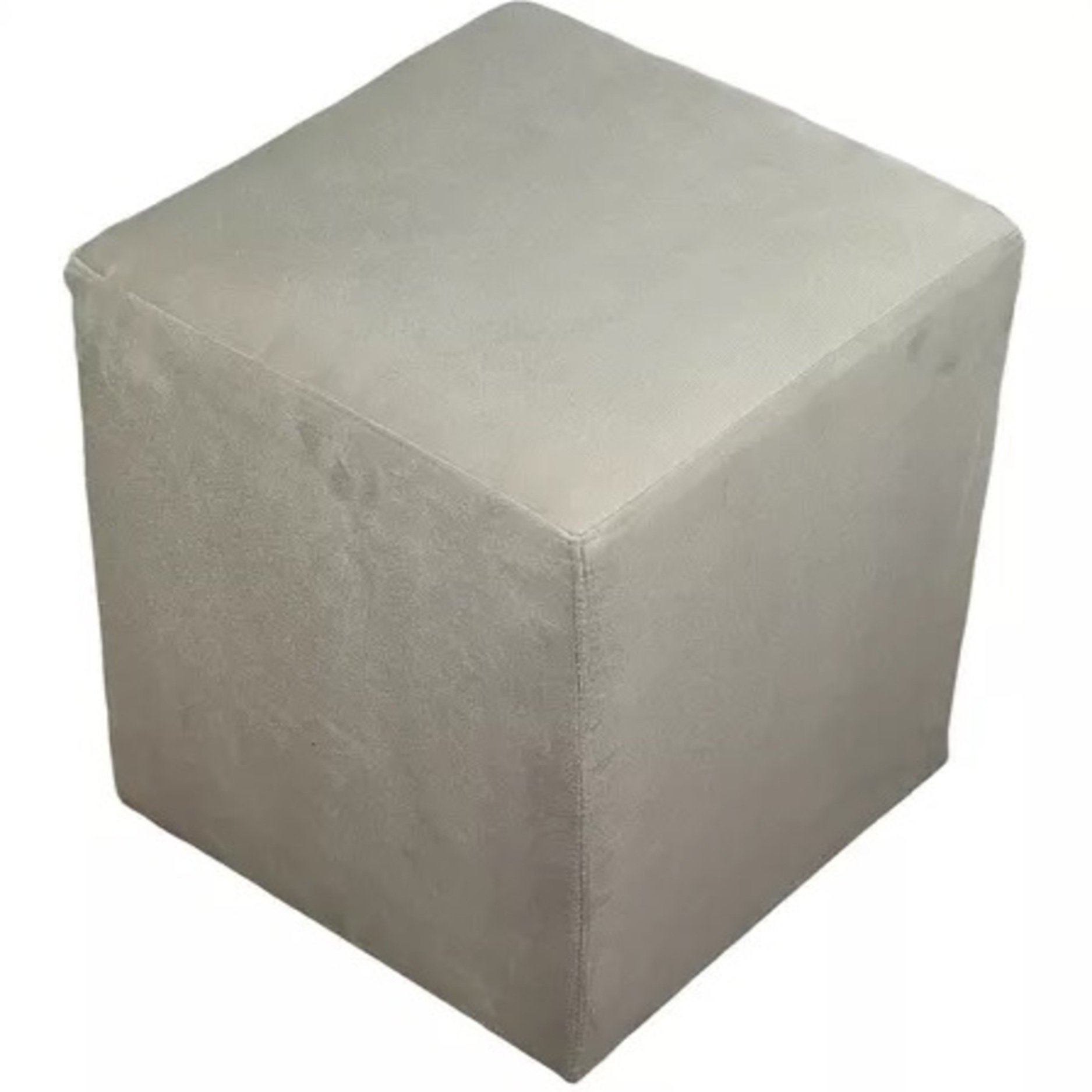 Puff Quadrado Cubo Banqueta Decorativo Utilize - Bege - 3