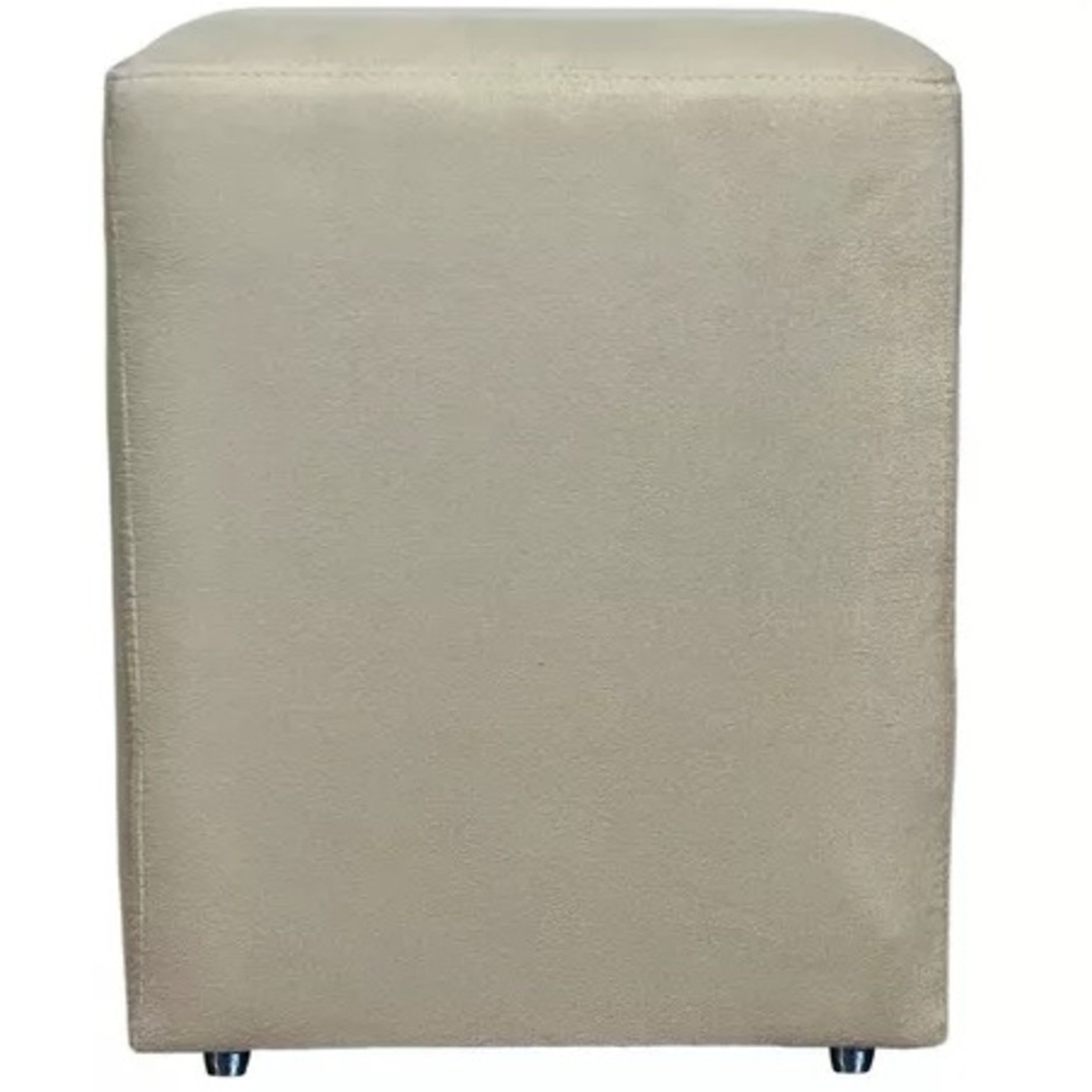 Puff Quadrado Cubo Banqueta Decorativo Utilize - Bege - 2