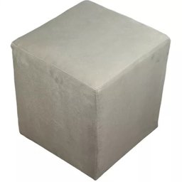 Puff Quadrado Cubo Banqueta Decorativo Utilize - Bege - 1