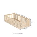 Ver imagem 2 de Quarto Montessori Cama Giulia e Guarda-Roupa Curió 4 Portas Casatema MadeiraOriginals Natural/Verde