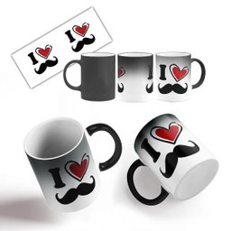 Caneca Mágica De Presente Para Pai Eu Amo Bigode Dia Pais - 2