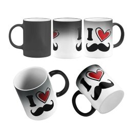 Caneca Mágica De Presente Para Pai Eu Amo Bigode Dia Pais - 1