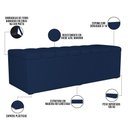 Ver imagem 4 de Calçadeira Recamier Baú para Cama de Casal King Dália 195x50 Cm W01 Suede Azul Marinho - Lyam Lyam D