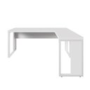 Ver imagem 4 de Mesa L Escritório Industrial 1,70m X 0,70m Pés Metal F5 Cor:branco