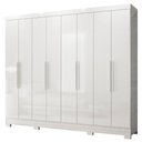 Ver imagem 1 de Guarda Roupa Casal 6p 236 Cm Diplomata Branco Moval