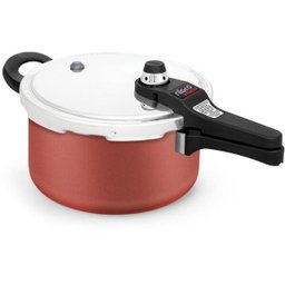 Panela de Pressão Antiaderente Fechamento Externo Grená 4,5L - 1