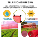Ver imagem 2 de Tela Sombrite Vermelho 35% 8x8 Bainha e Alças
