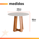 Ver imagem 4 de Conjunto Sala de Jantar Mesa Athenas Redonda 4 Cadeiras Trento Dobuê