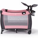 Ver imagem 7 de Berço de Bebê Portátil Zooper Rosa com Trocador Mosquiteiro Bolsa e Caixa Musical Som e Luz Dobrável