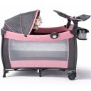 Ver imagem 6 de Berço de Bebê Portátil Zooper Rosa com Trocador Mosquiteiro Bolsa e Caixa Musical Som e Luz Dobrável