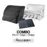 Churrasqueira à Gás Embutir Mikazza Pro 4 Combo + Chapa de Ferro Fundido + Capa Protetora - 1