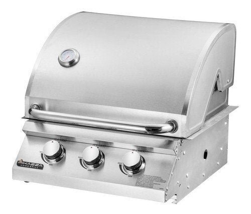 Churrasqueira à Gás Embutir Mikazza Pro 3 Combo + Chapa de Ferro Fundido + Capa Protetora + - 2