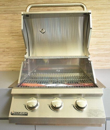 Churrasqueira à Gás Embutir Mikazza Pro 3 Combo + Chapa de Ferro Fundido + Capa Protetora + - 5