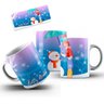 Caneca Cerâmica Menina Protegendo Boneco Neve Feliz Natal - 2