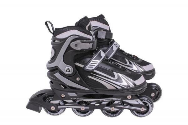 Patins Rollers Inline Aluminium 500 Preto Bel - M - 2