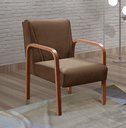 Ver imagem 2 de Kit 04 Poltronas Cadeiras Decorativas Anita Para Sala Mesa De Jantar Quarto Recepção - Veludo Marrom