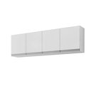 Ver imagem 2 de Armário Aéreo de Cozinha Armario Aereo 150cm 4 Portas MDP Branco AJL Móveis