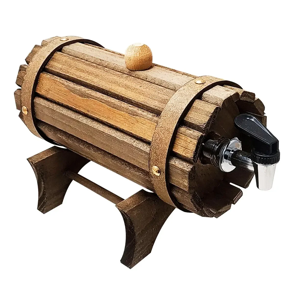 Ver imagem 1 de Barril Pingômetro Artesanal Decorativo 1l em Madeira