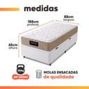 Ver imagem 3 de Cama Box Baú Colchão Solteiro Molas Ensacadas Splendido Munhoz
