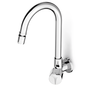 Torneira de Parede com Bica Móvel e Arejador Articulável para Cozinha Debba Metal Cromado - Roca