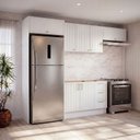 Ver imagem 1 de Cozinha Completa Planejada MDF 4 Peças sem Tampo CabeCasa MadeiraOriginals Marselha Branca
