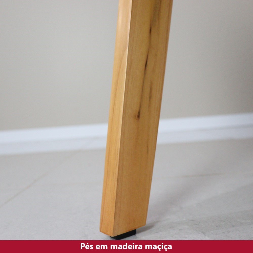 Conjunto 02 Cadeiras Estofadas com Pés em Madeira Ayla Henn ...
