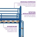 Ver imagem 4 de Beliche em Ferro Aço Carbono Tubular Teko Casatema MadeiraOriginals Azul/Álamo