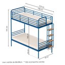 Ver imagem 3 de Beliche em Ferro Aço Carbono Tubular Teko Casatema MadeiraOriginals Azul/Álamo